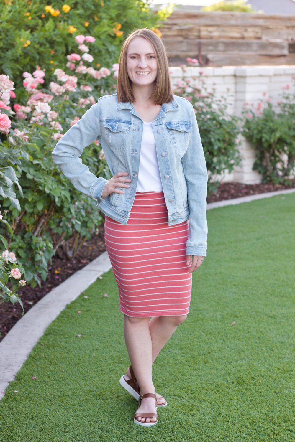 Pink Stripe Skirt