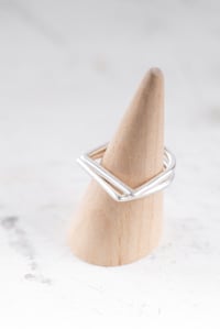Image 1 of Minimal D ring available in a choose of brass and recycled silver 