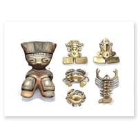 Image 1 of Original Painting - "Museo del oro" - 26x36 cm