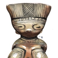 Image 3 of Original Painting - "Museo del oro" - 26x36 cm