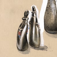 Image 3 of Original Painting - "Boîte à médicaments et boîte à chaux" - 29,5 x 42 cm