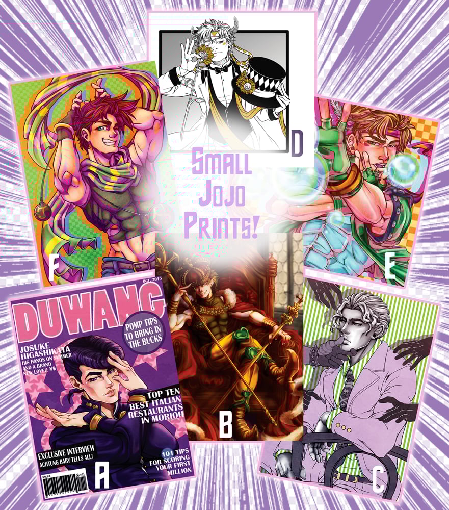 [JJBA] Collection of Small Jojo Prints