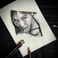 Image 3 of Original Charcoal Bubbles Drawing