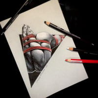 Image 4 of Original Charcoal Shibari Drawing