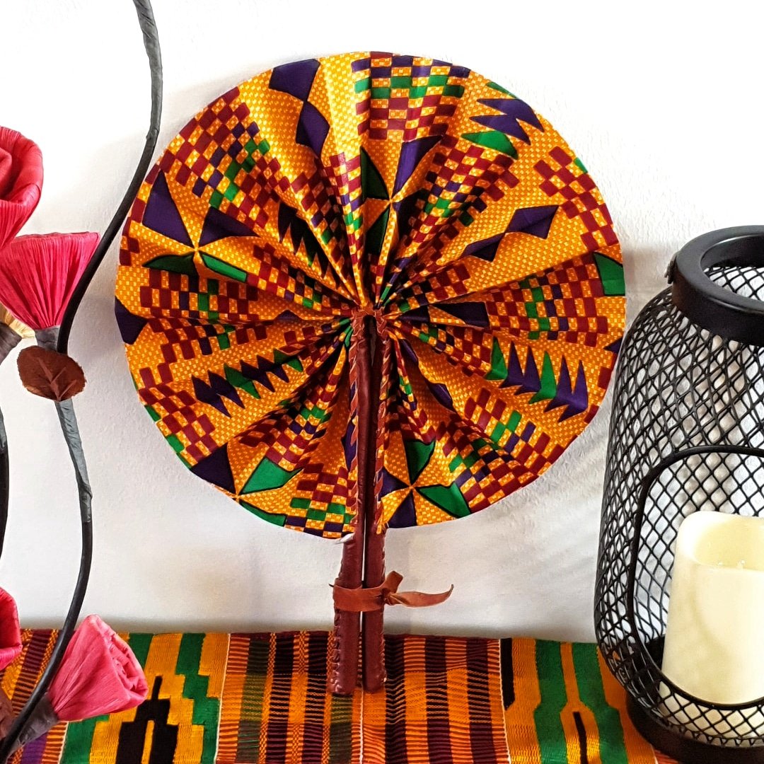Image of OHEMAA AFRICAN PRINT HANDHELD FAN