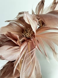 Image 2 of Taupe feather headpiece