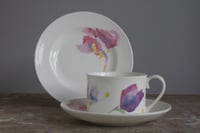 Image 1 of Sweet Pea English Fine Bone China Tea Plate