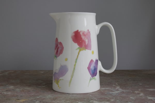 Image of Sweet Pea Fine Bone China 2 Pint  Jug