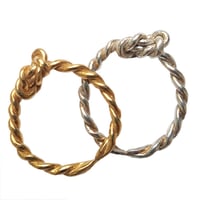 Image 1 of Layla small knot with a twist stacking ring 