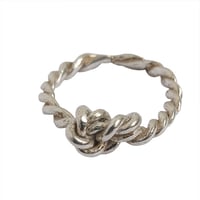 Image 3 of Layla small knot with a twist stacking ring 