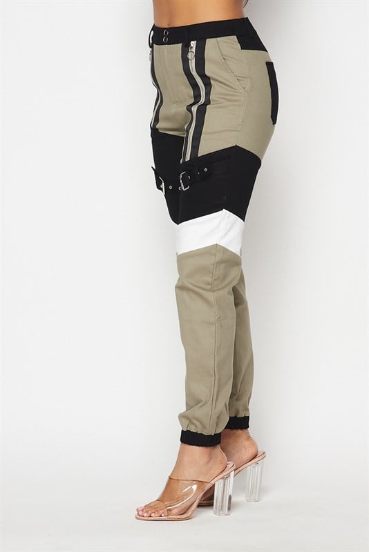 Image of Color Block Cargo Pants 