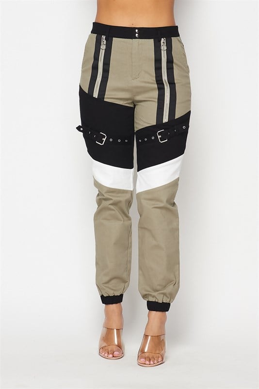 Image of Color Block Cargo Pants 
