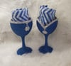 2 pc. Decorative Wine Glasses 20 oz.