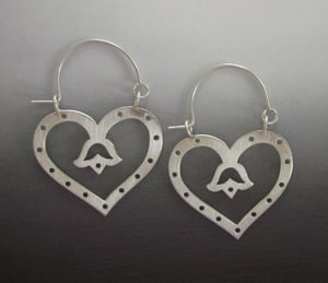 Image of Hex Heart & Tulip Earrings