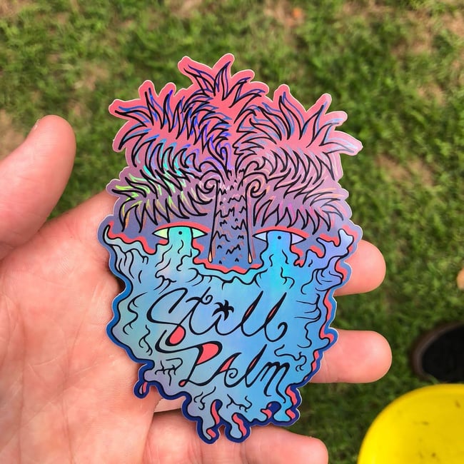 Vergils Plastic Chair 2.5x2.5 Glitter Holographic Stickers