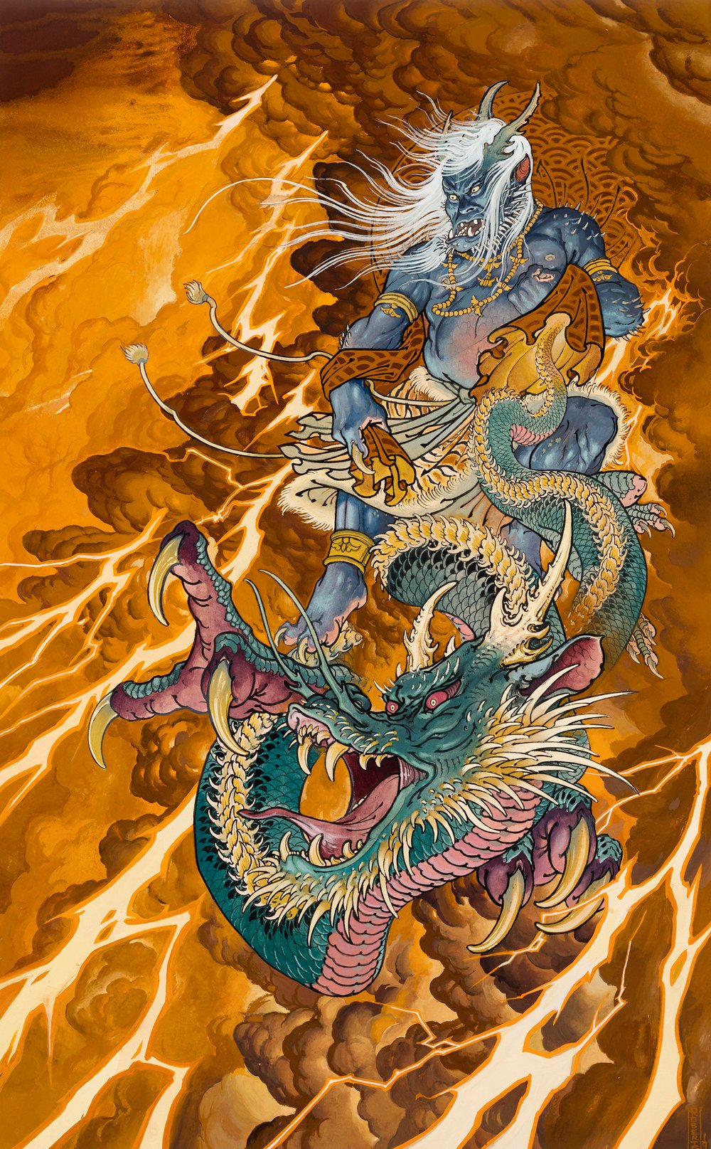 Fujin riding dragon