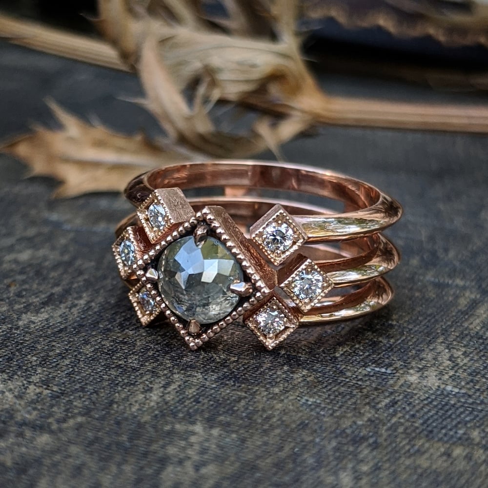 Image of Celeste Rose Ring Set