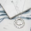 Personalized Large and and Small Sterling Silver Circles of Love Necklace