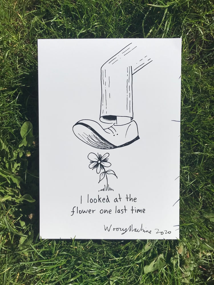 Image of I LOOKED AT THE FLOWER ONE LAST TIME - SIGNED A4 PRINT