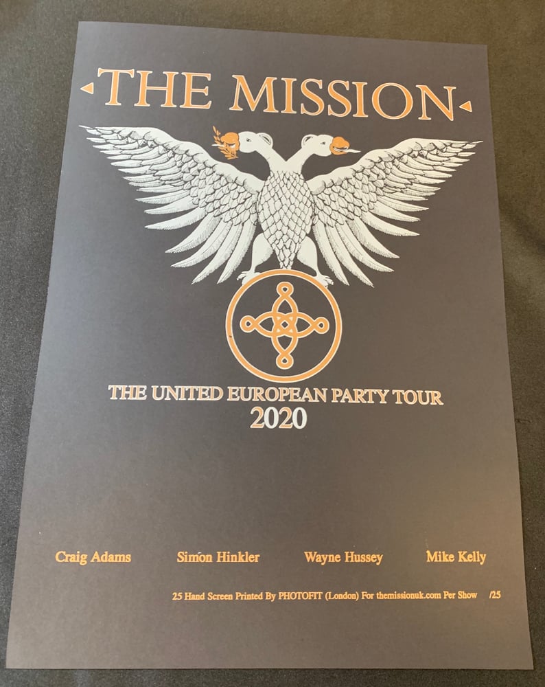 Image of The Mission - The United European Tour Screen Print Poster - Unsigned Edition 
