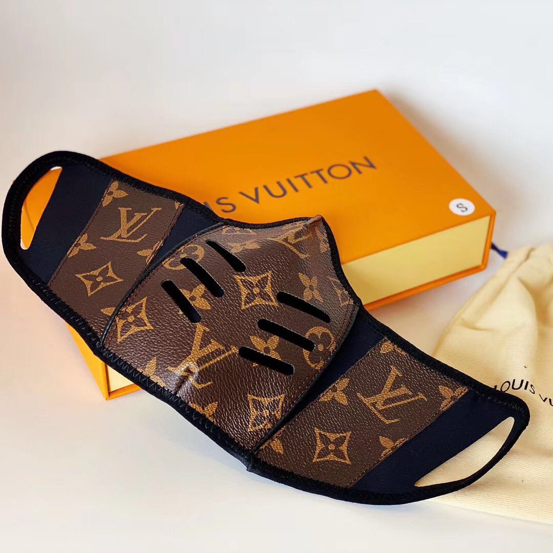 Custom Brown LV Monogram mask | LuxuryCustomz