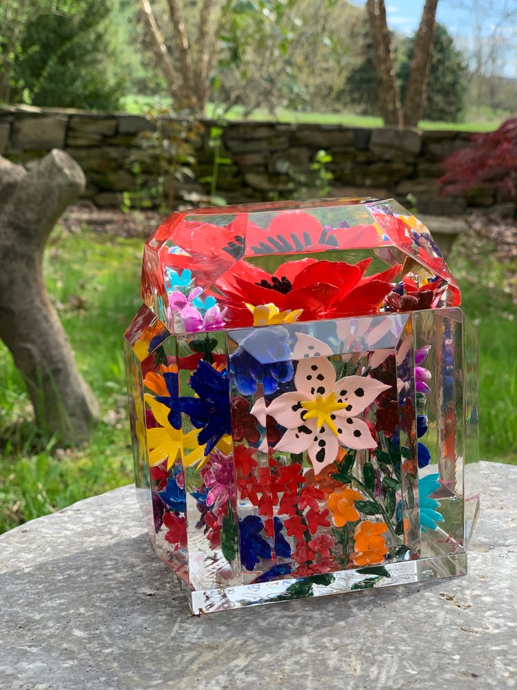 Image of Painted Petite Multi Flower Box 
