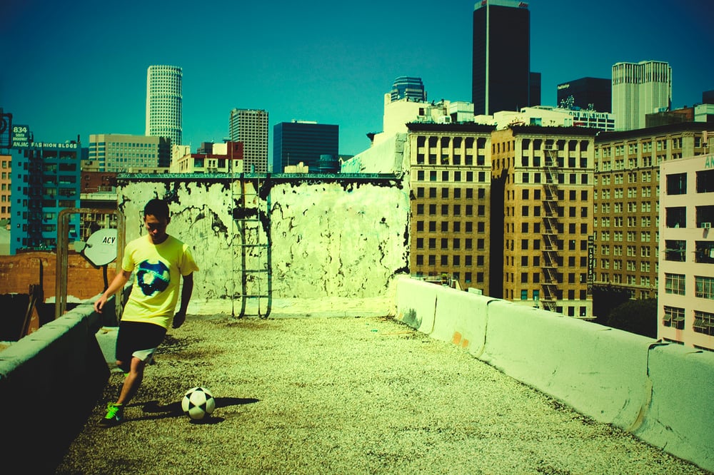 Downtown Los Angeles Rooftop Poster