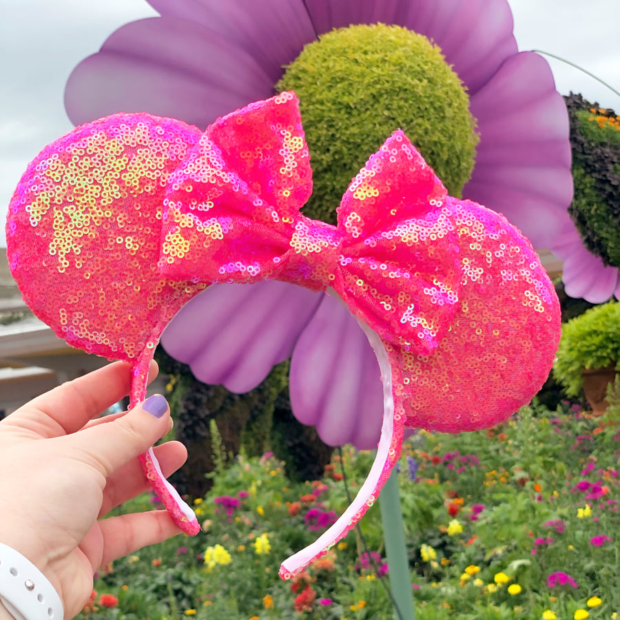 Image of NEON Pink Pixie Sequin Ears