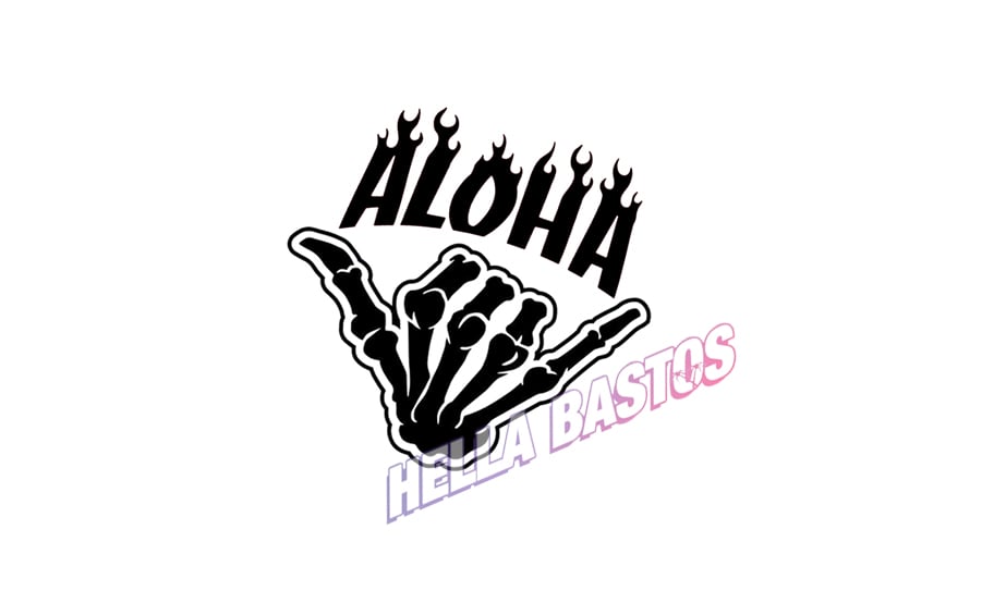 Aloha Shaka Bargain Decal Hella Bastos