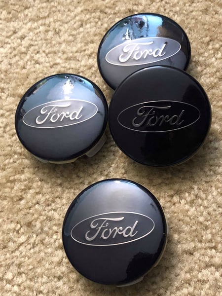 Image of Ford OEM Gunmetal Smoked Wheel Center Caps (4) (Edge, Escape, Focus, Fusion, etc.)