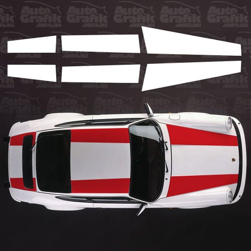 Image of VINTAGE R TYPE OVER STRIPE DECAL KIT