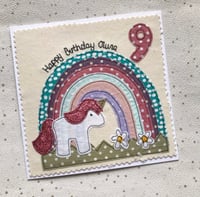 Image 2 of Unicorn rainbow card 