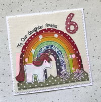 Image 1 of Unicorn rainbow card 