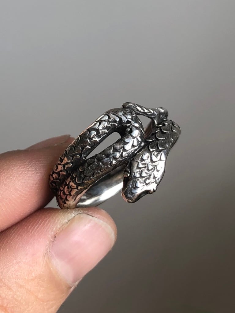 Silver Snake Ring at Rs 100/piece | स्नेक रिंग in Jaipur | ID: 26272005197