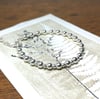 Chunky sterling silver bead bracelet