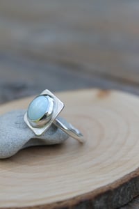 Image 1 of Pale Blue Round Square Ring