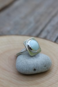 Image 2 of Pale Blue Round Square Ring