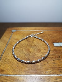Image 3 of Sterling silver and gold beaded bracelet