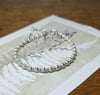 Sterling silver textured bead bracelet