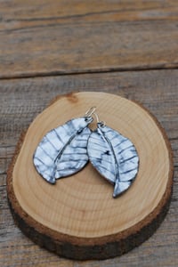 Image 1 of Large Fold-form Leaf Earrings