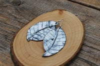 Image 2 of Large Fold-form Leaf Earrings