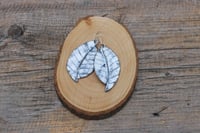 Image 4 of Large Fold-form Leaf Earrings