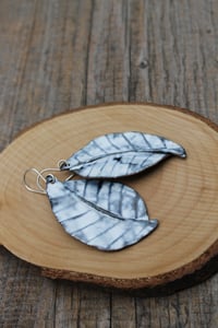 Image 5 of Large Fold-form Leaf Earrings