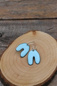 Image 1 of Pale Blue Curve Earrings