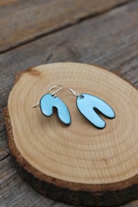 Image 2 of Pale Blue Curve Earrings