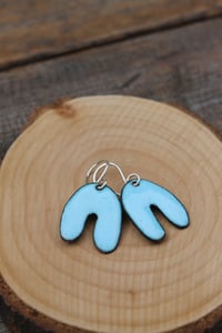 Image 3 of Pale Blue Curve Earrings