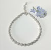Sterling silver textured bead bracelet