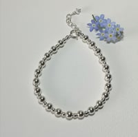 Image 3 of Chunky sterling silver bead bracelet