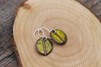 Image 3 of Yellow Fold-form Circle Earrings