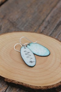 Image 2 of Graphite Drawn Oval Earrings